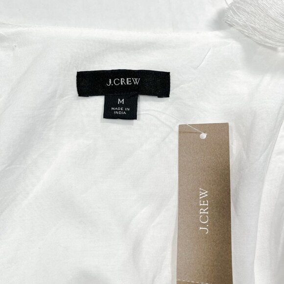 NEW!! J.CREW Women's White V-neck cotton voile top Medium - Picture 3 of 7